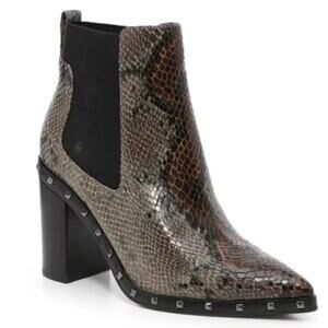 Charles by Charles David Dodger Ankle Boots - Snake Print Booties - Size 9